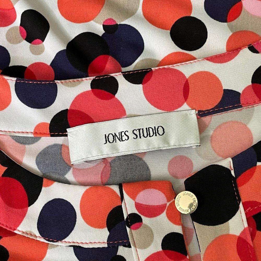Jones Studio Sleeveless Women's Top Multicolor Pattern Size M - Picture 3 of 4